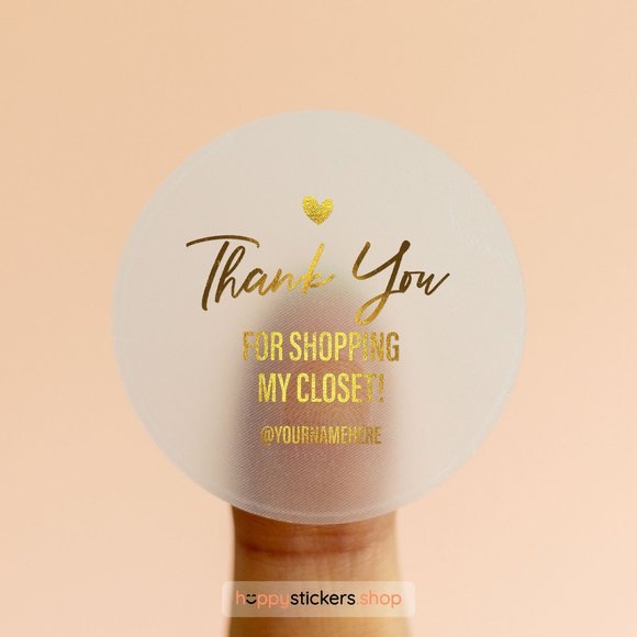 Thank You For Shopping My Closet! Stickers & Labels with your custom wording - Picture 13 of 17